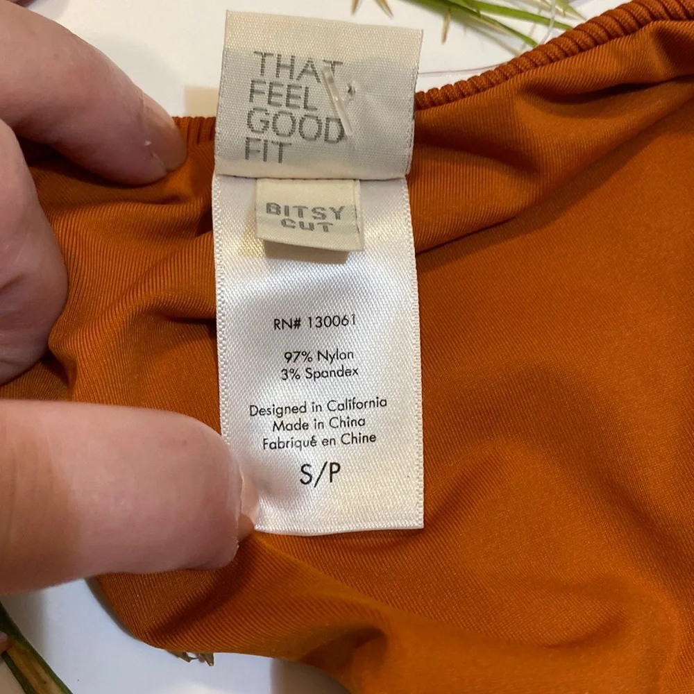 L*Space Cabana Bikini Ribbed‎ Bottom Bitsy, Color: Amber, Small, NWT, Brand New
